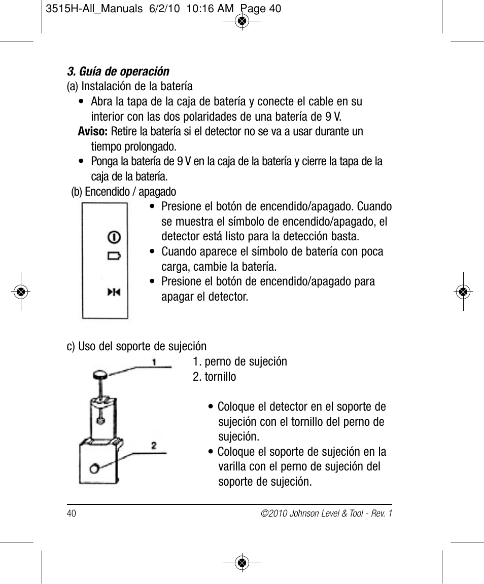 Johnson Level & Tool Mfg. 40-6517 User Manual | Page 40 / 84