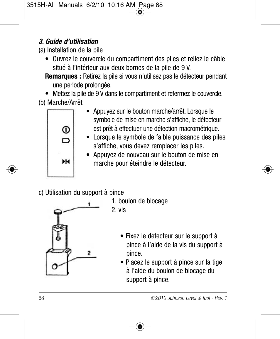 Johnson Level & Tool Mfg. 40-6517 User Manual | Page 68 / 84