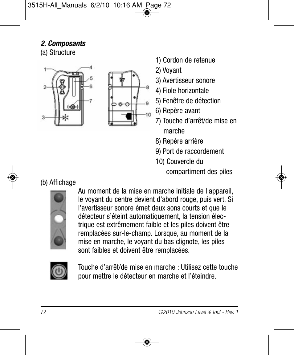 Johnson Level & Tool Mfg. 40-6517 User Manual | Page 72 / 84