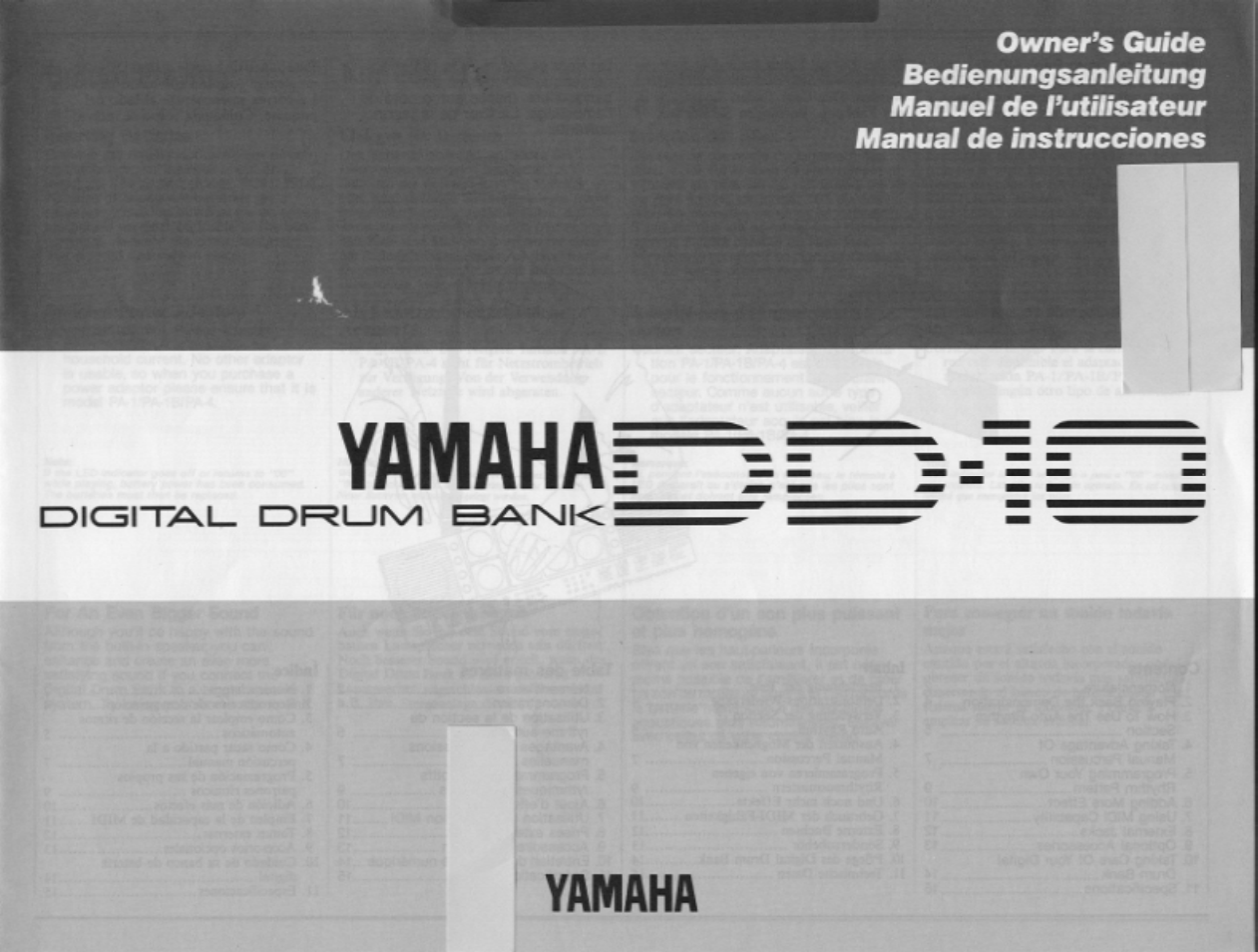 Yamaha DD-10 User Manual | 20 pages