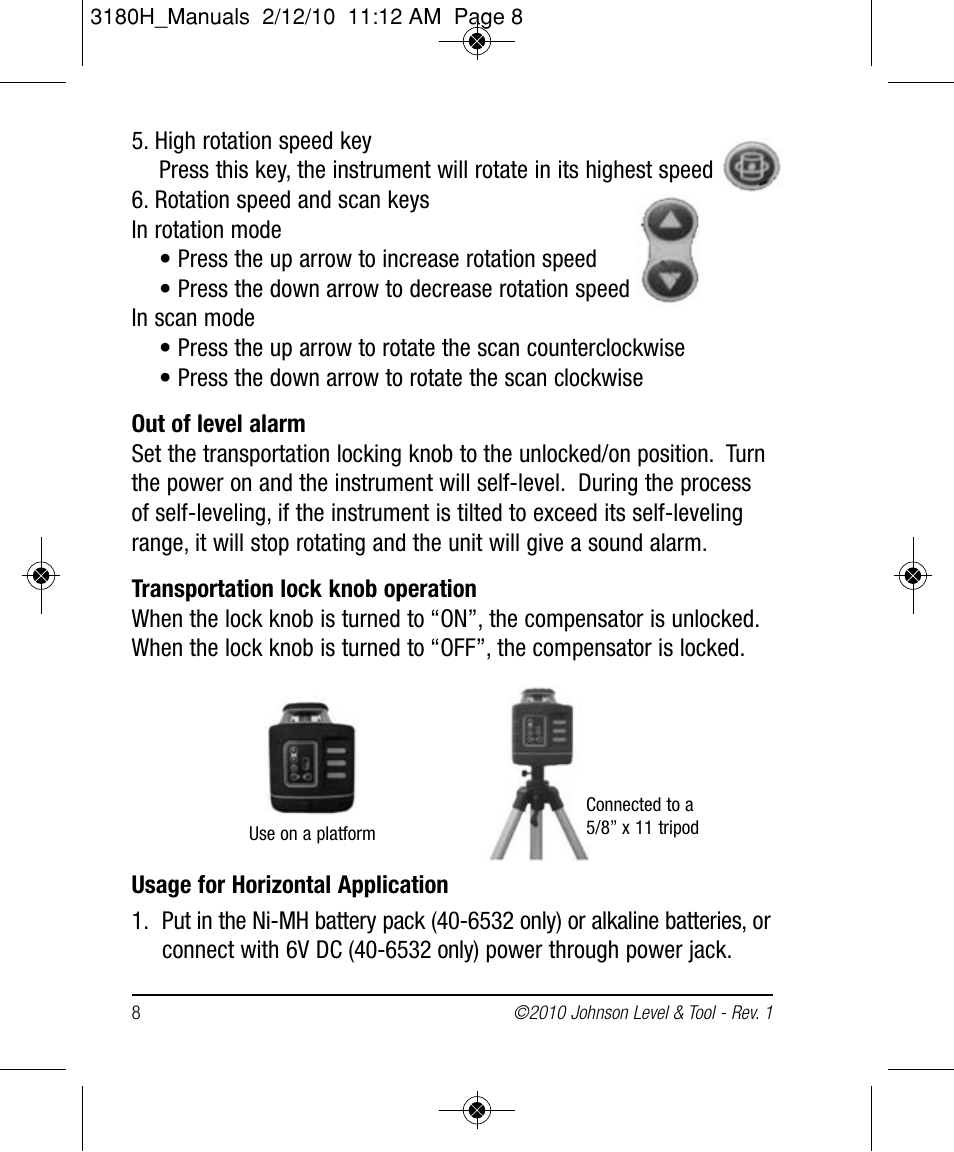 Johnson Level & Tool Mfg. 40-6532 User Manual | Page 8 / 24
