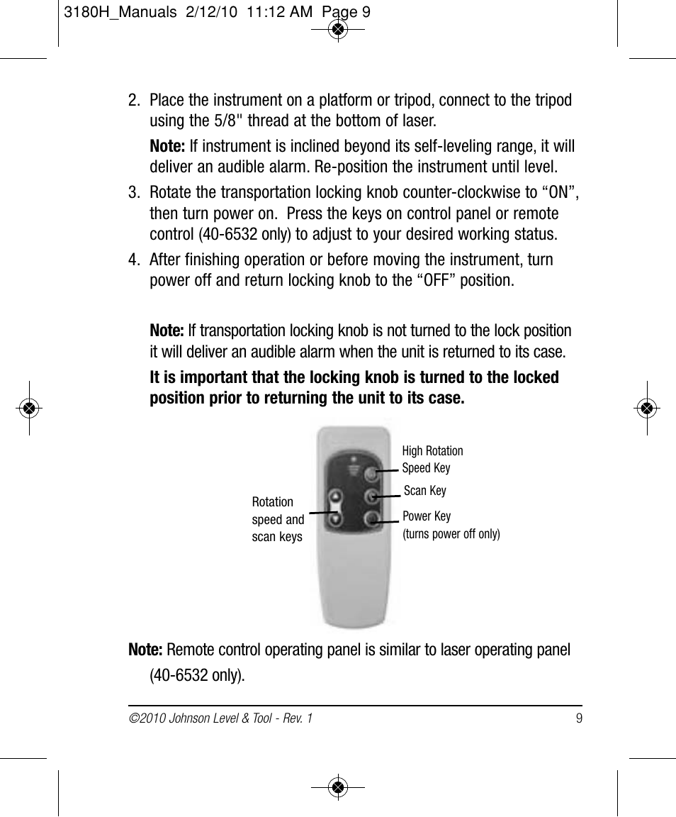 Johnson Level & Tool Mfg. 40-6532 User Manual | Page 9 / 24