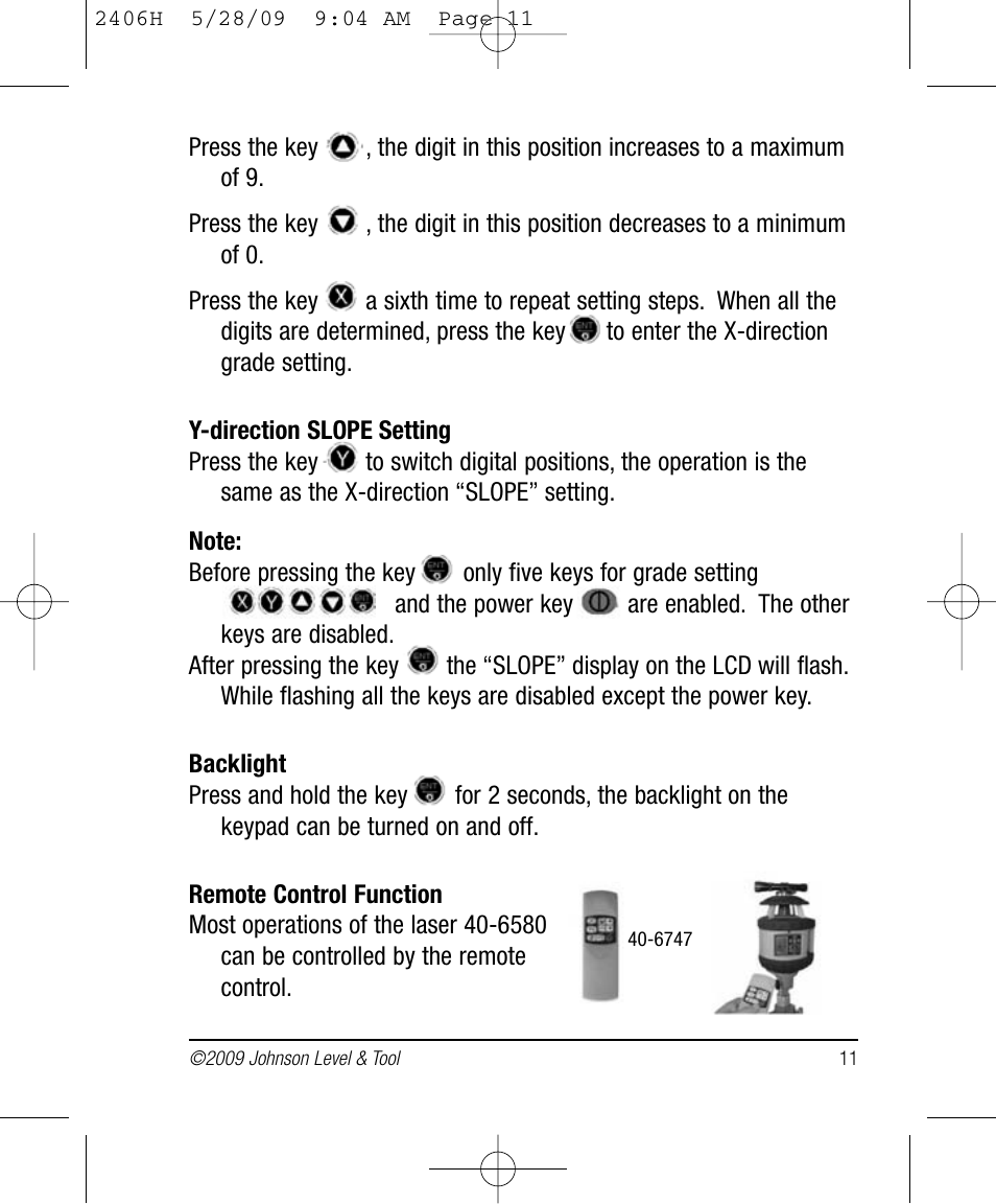 Johnson Level & Tool Mfg. 40-6580 User Manual | Page 11 / 30