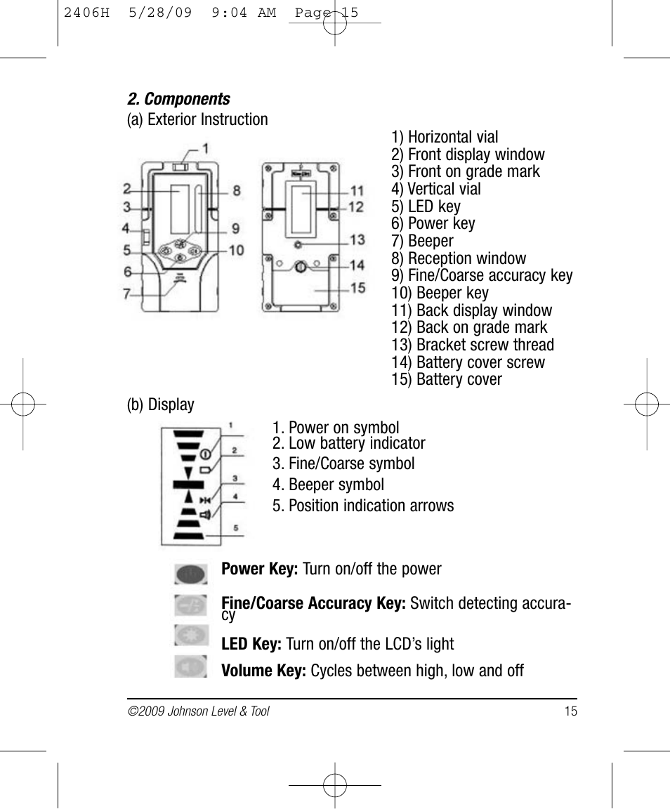 Johnson Level & Tool Mfg. 40-6580 User Manual | Page 15 / 30