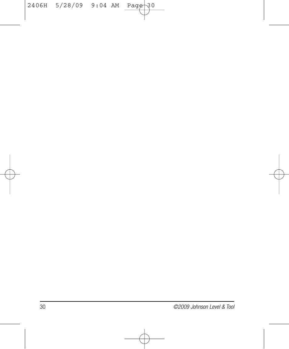 Johnson Level & Tool Mfg. 40-6580 User Manual | Page 30 / 30