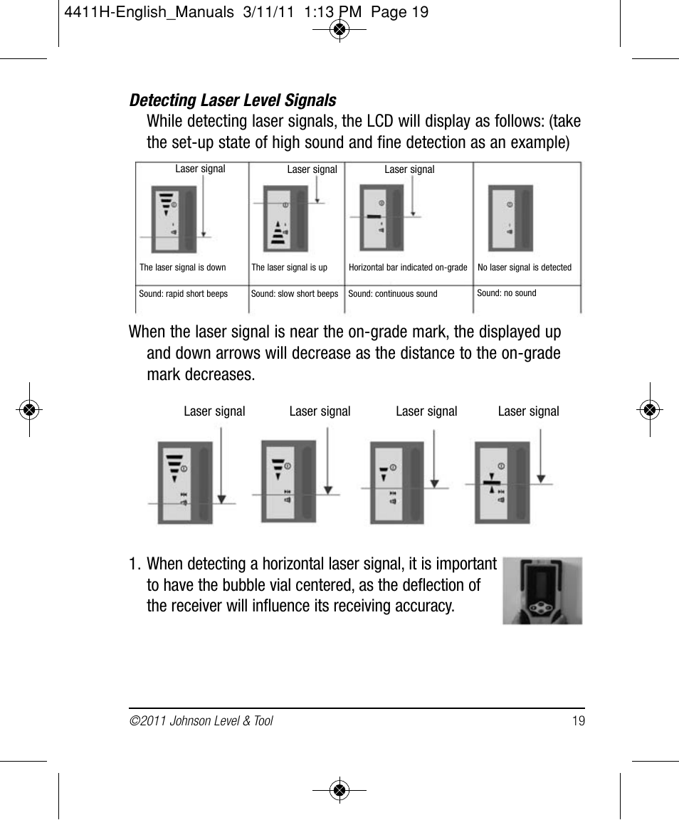 Johnson Level & Tool Mfg. 40-6544 User Manual | Page 19 / 30