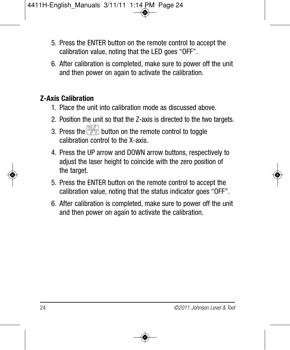 Johnson Level & Tool Mfg. 40-6544 User Manual | Page 24 / 30
