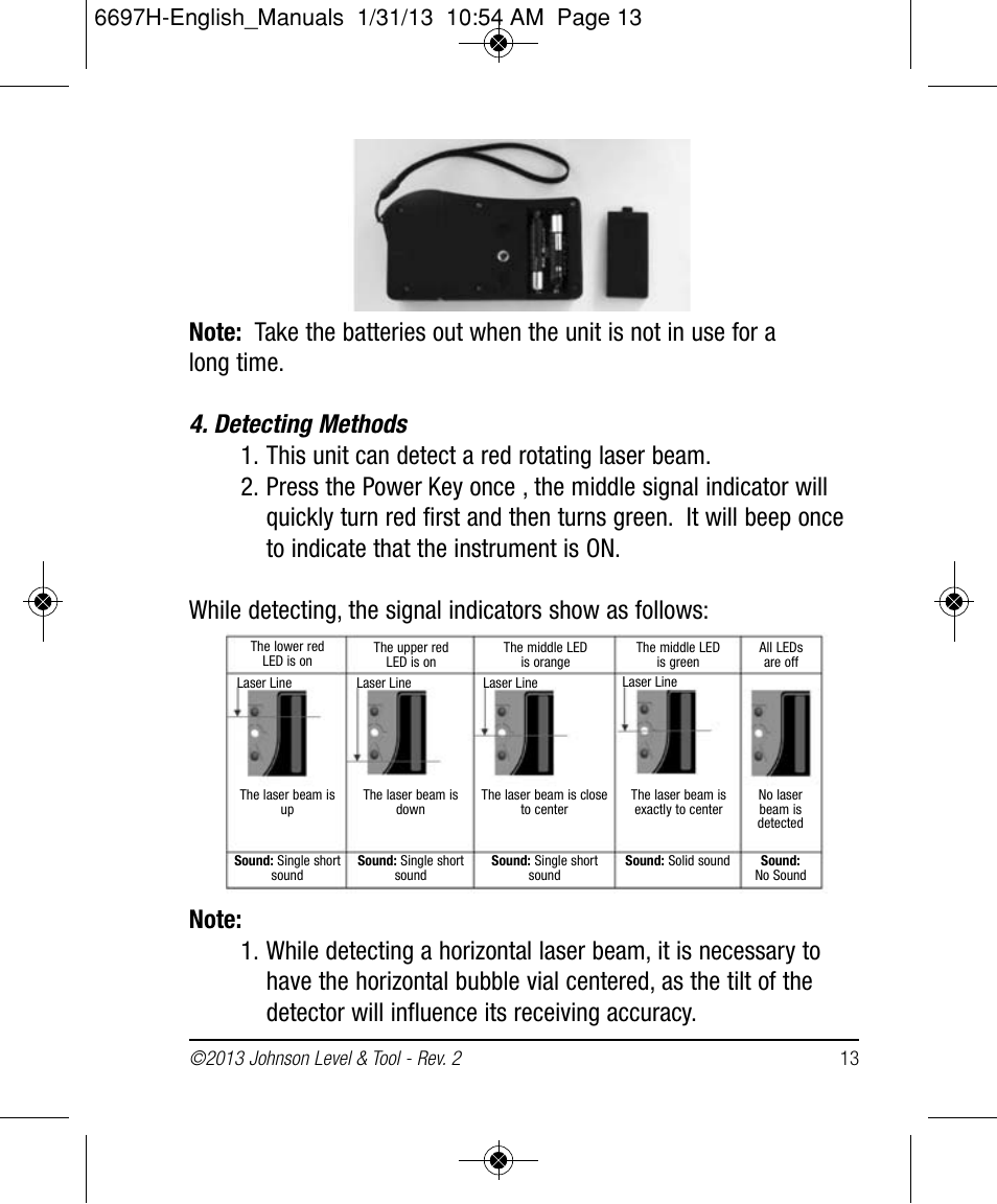 Johnson Level & Tool Mfg. 40-6512 User Manual | Page 13 / 22