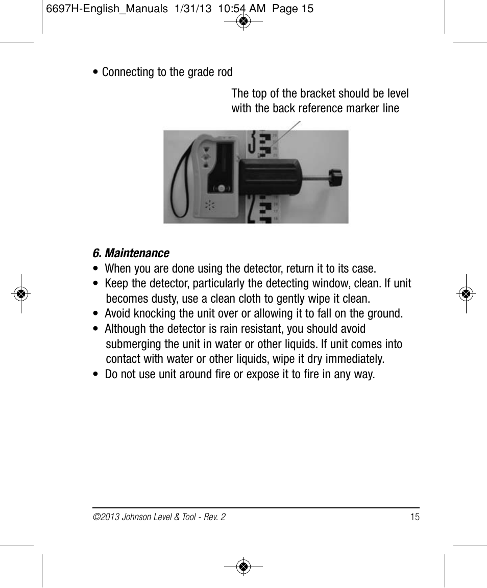 Johnson Level & Tool Mfg. 40-6512 User Manual | Page 15 / 22