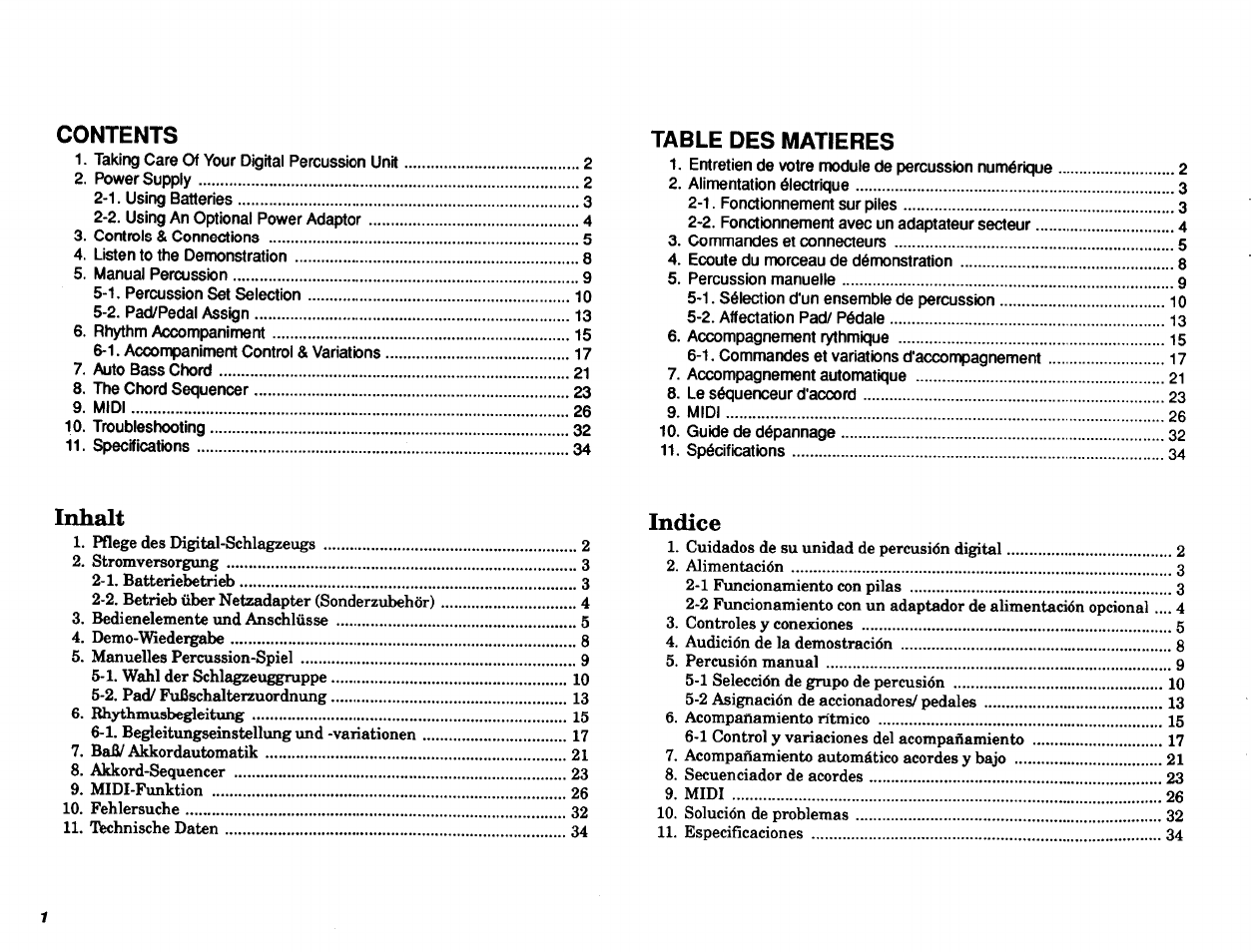 Yamaha DD-11 User Manual | Page 2 / 39