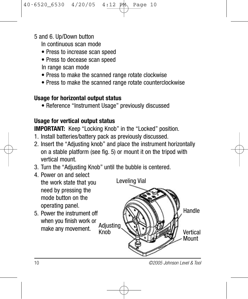 Johnson Level & Tool Mfg. 40-6530 User Manual | Page 10 / 21