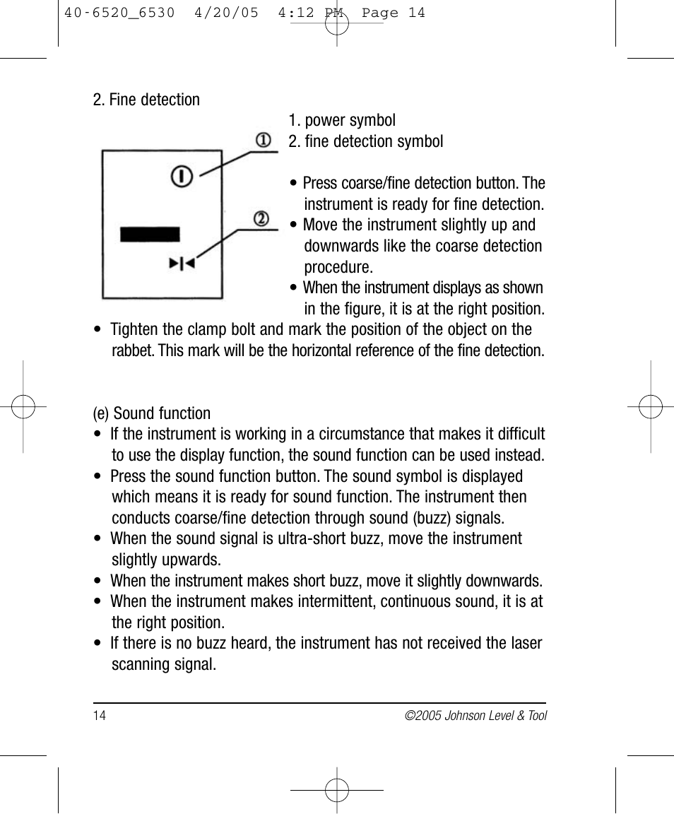 Johnson Level & Tool Mfg. 40-6530 User Manual | Page 14 / 21