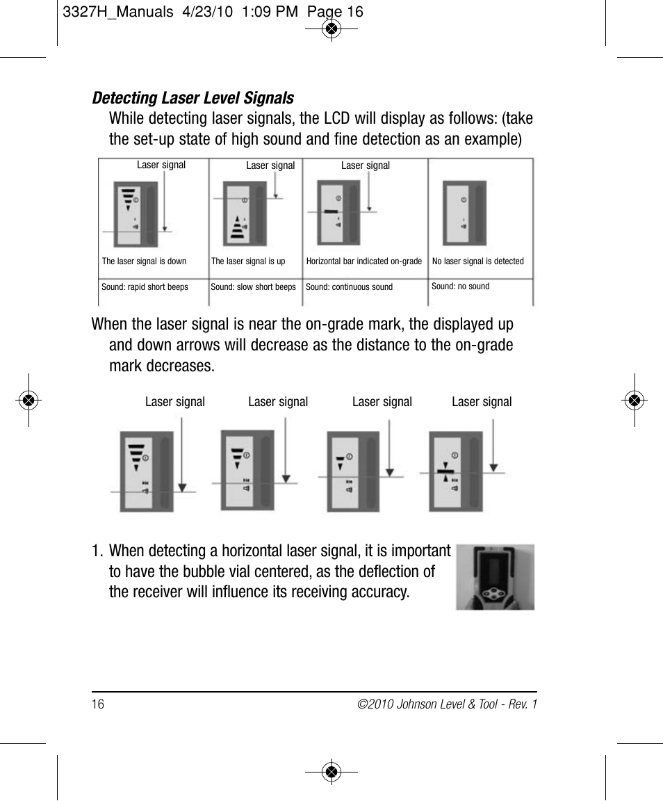 Johnson Level & Tool Mfg. 40-6522 User Manual | Page 16 / 26