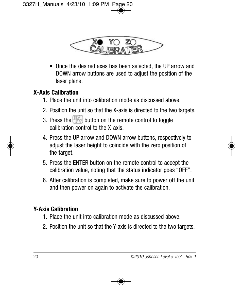 Johnson Level & Tool Mfg. 40-6522 User Manual | Page 20 / 26