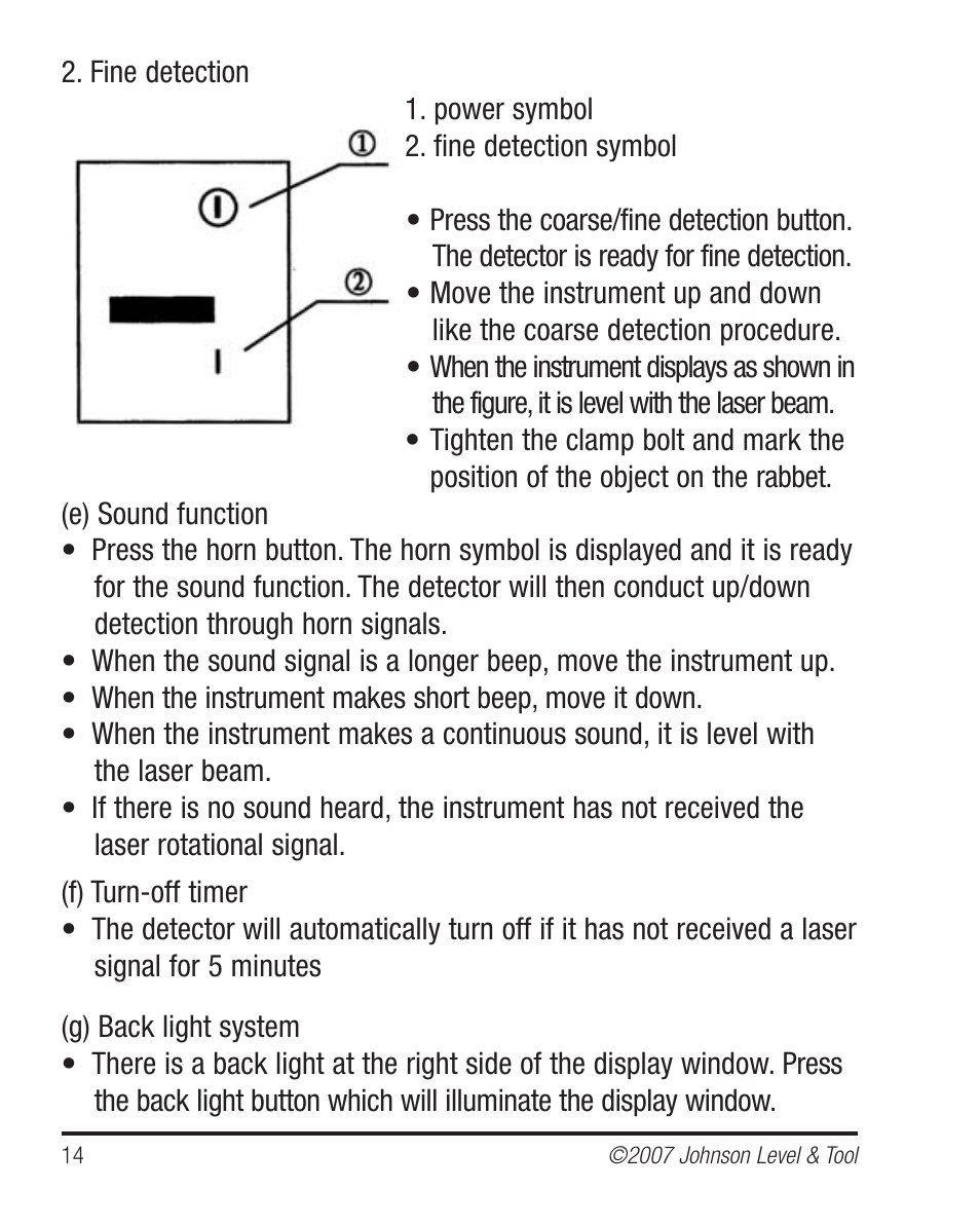 Johnson Level & Tool Mfg. 40-6530 User Manual | Page 14 / 21