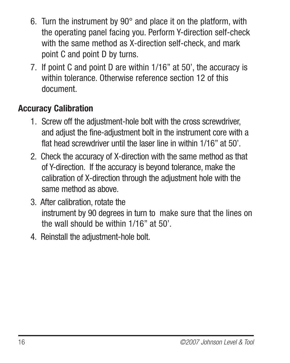 Johnson Level & Tool Mfg. 40-6530 User Manual | Page 16 / 21