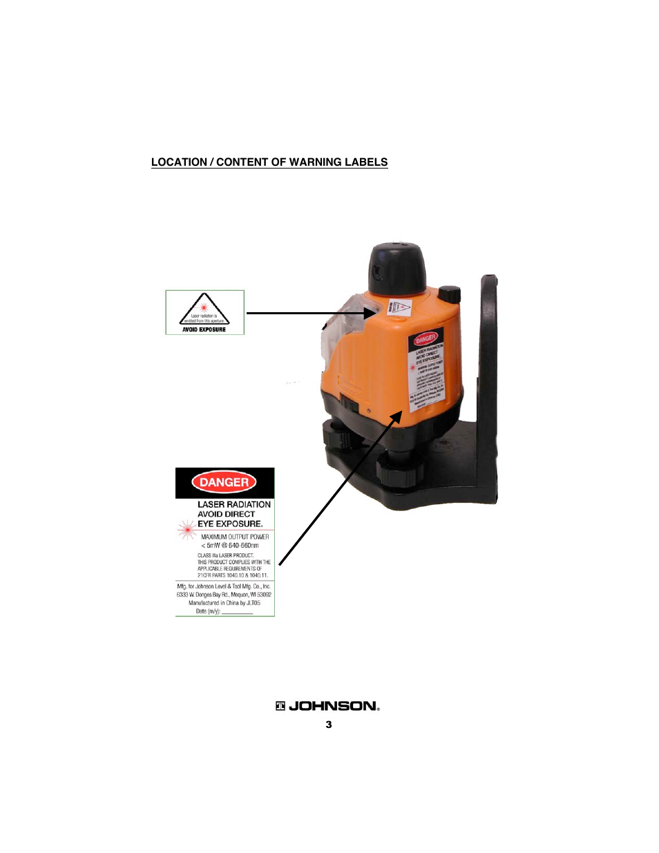 Johnson Level & Tool Mfg. 40-0917 User Manual | Page 3 / 8