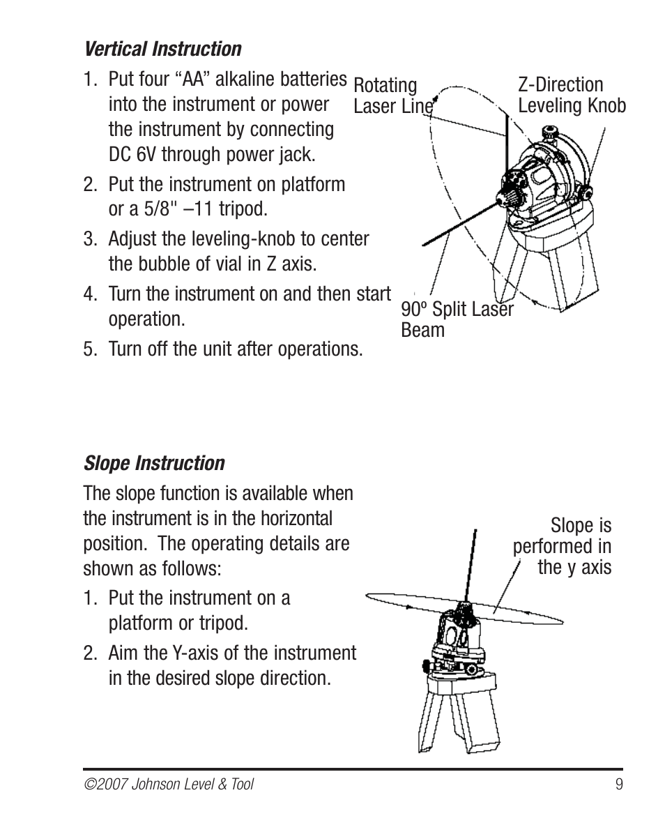 Johnson Level & Tool Mfg. 40-6510 User Manual | Page 9 / 24