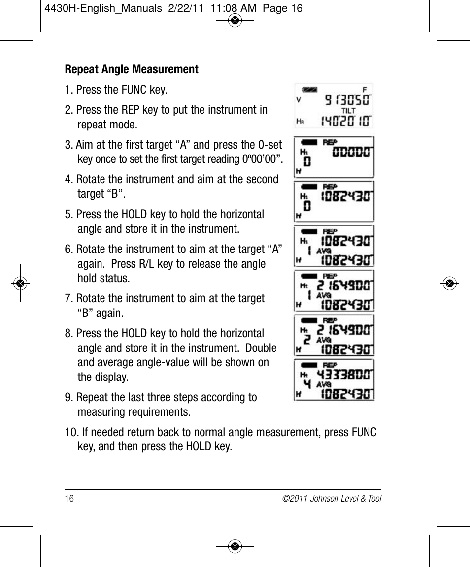 Johnson Level & Tool Mfg. 40-6935 User Manual | Page 16 / 36