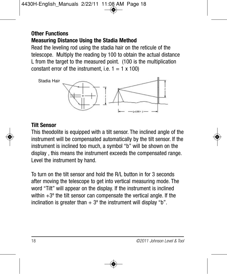 Johnson Level & Tool Mfg. 40-6935 User Manual | Page 18 / 36