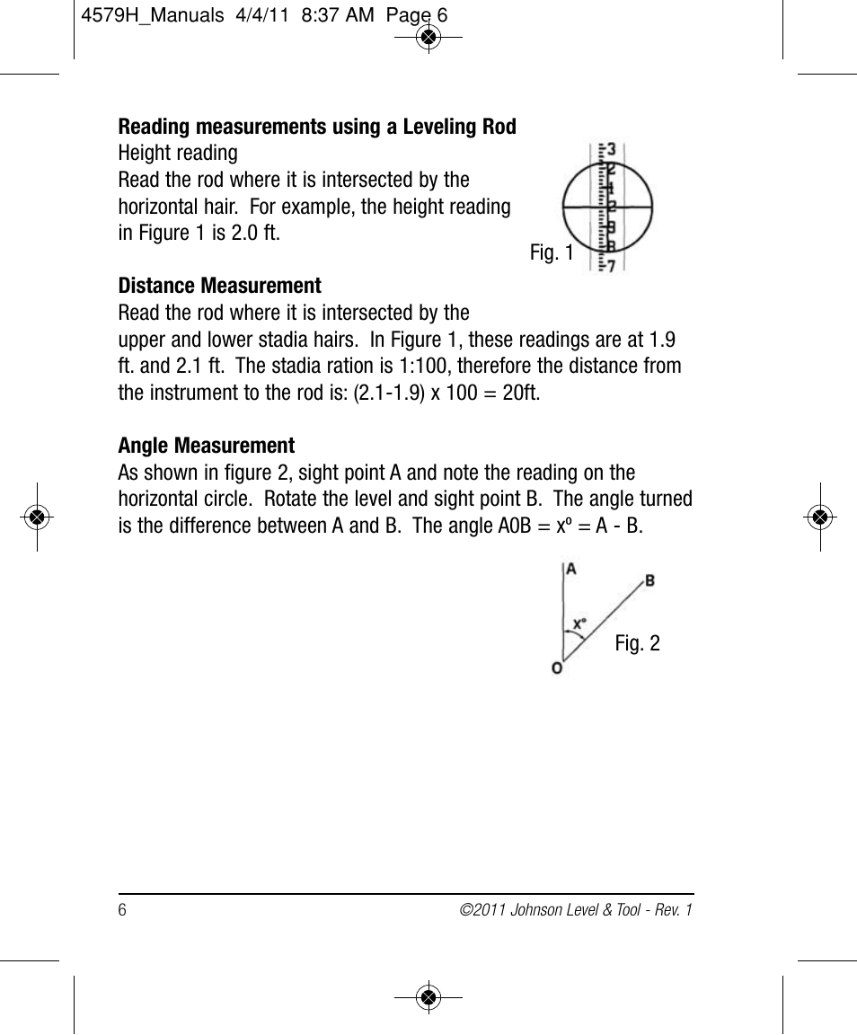Johnson Level & Tool Mfg. 40-6962 User Manual | Page 6 / 12