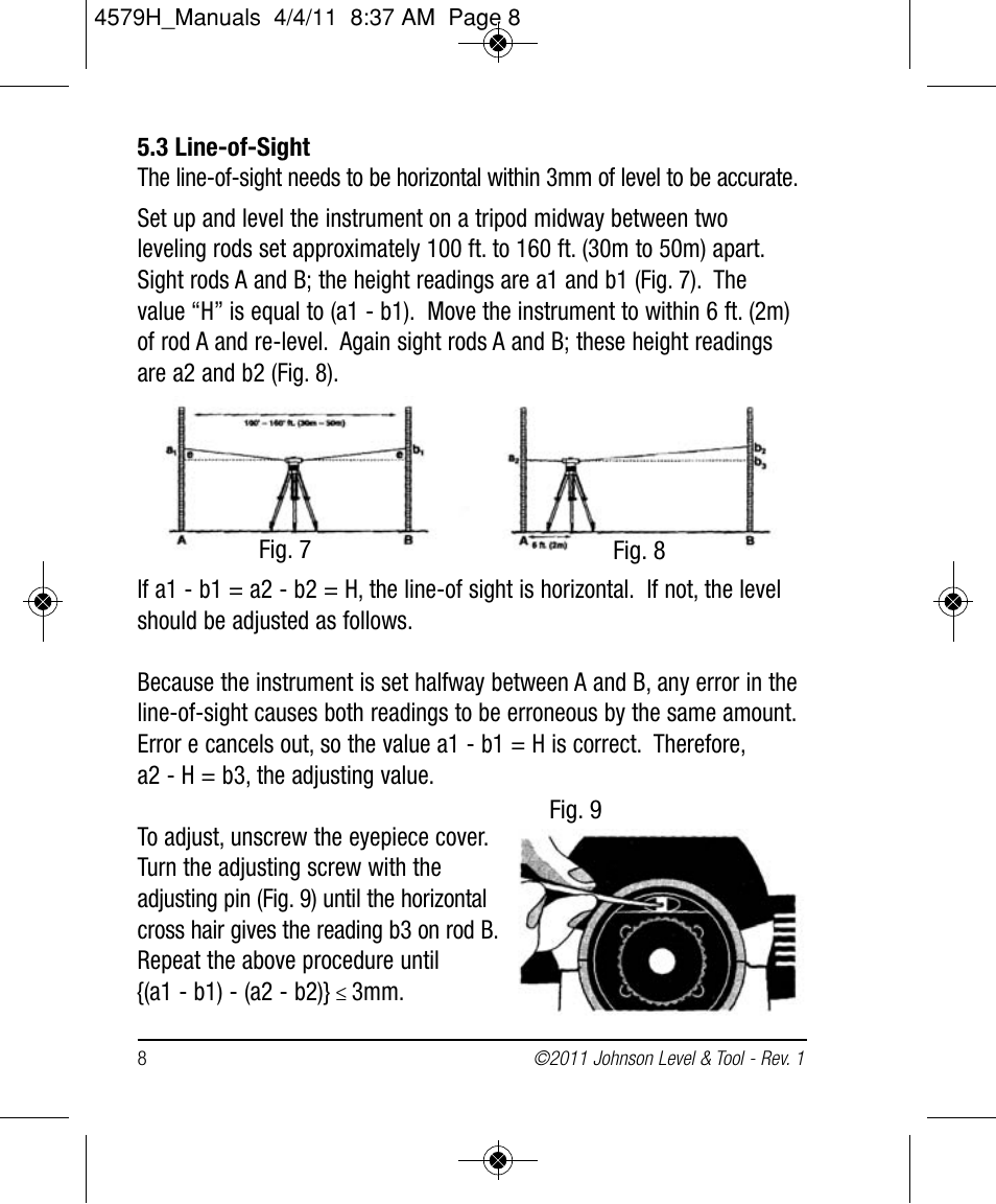 Johnson Level & Tool Mfg. 40-6962 User Manual | Page 8 / 12