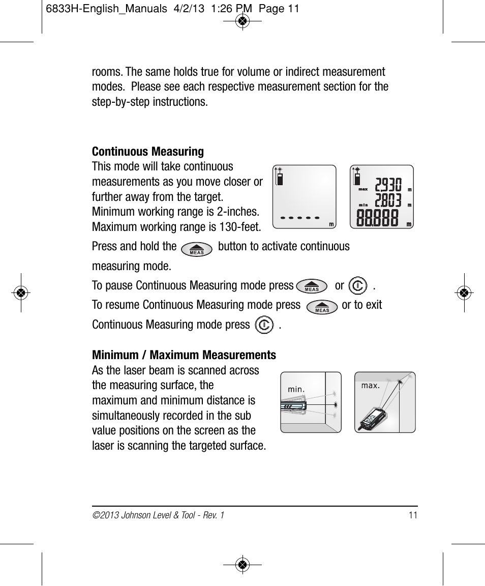 Johnson Level & Tool Mfg. 40-6004 User Manual | Page 11 / 24