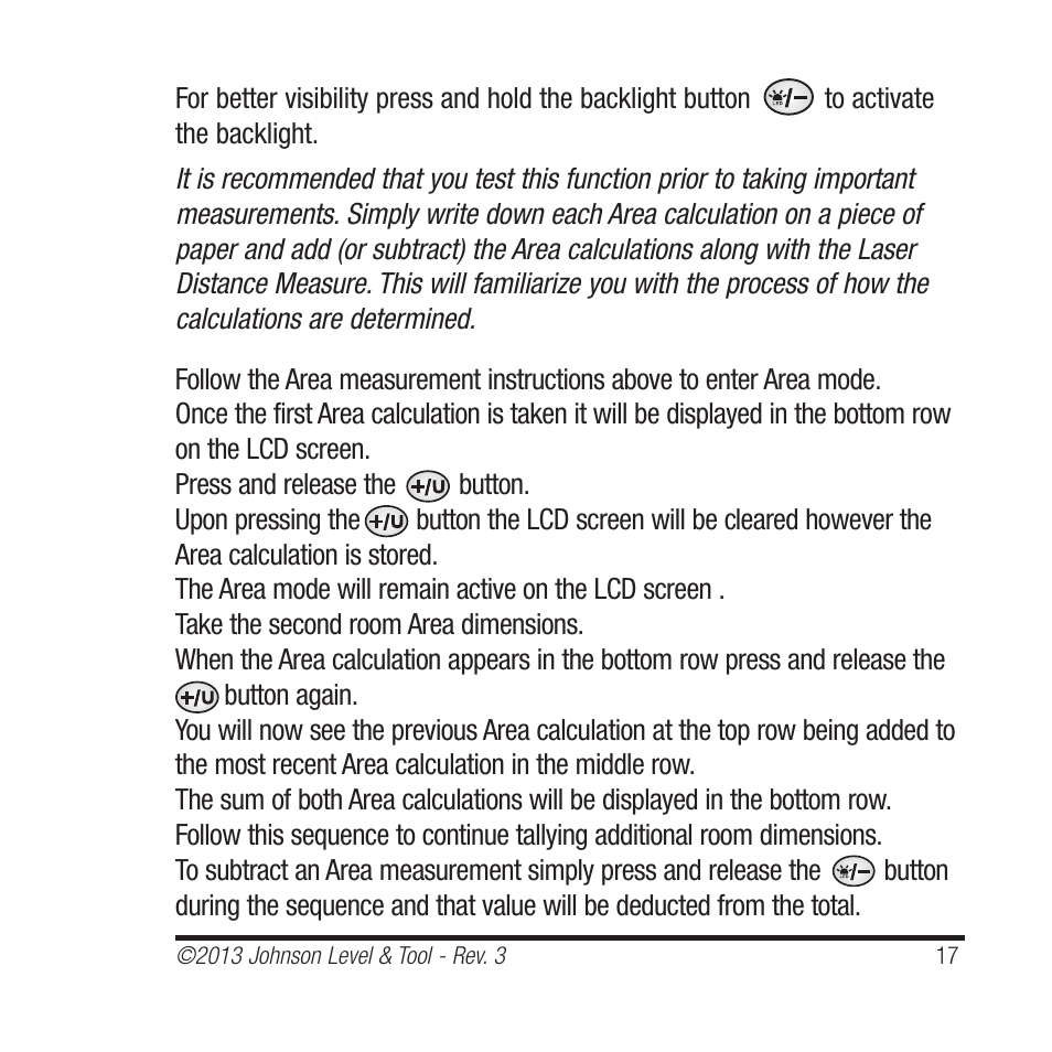 Johnson Level & Tool Mfg. 40-6001 User Manual | Page 17 / 32