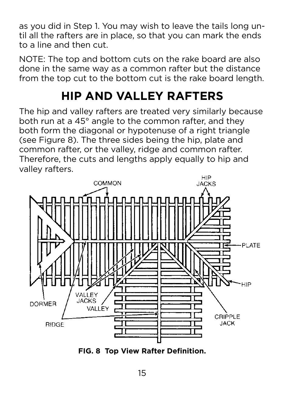 Hip and valley rafters | Johnson Level & Tool Mfg. RAS-1 User Manual | Page 17 / 67