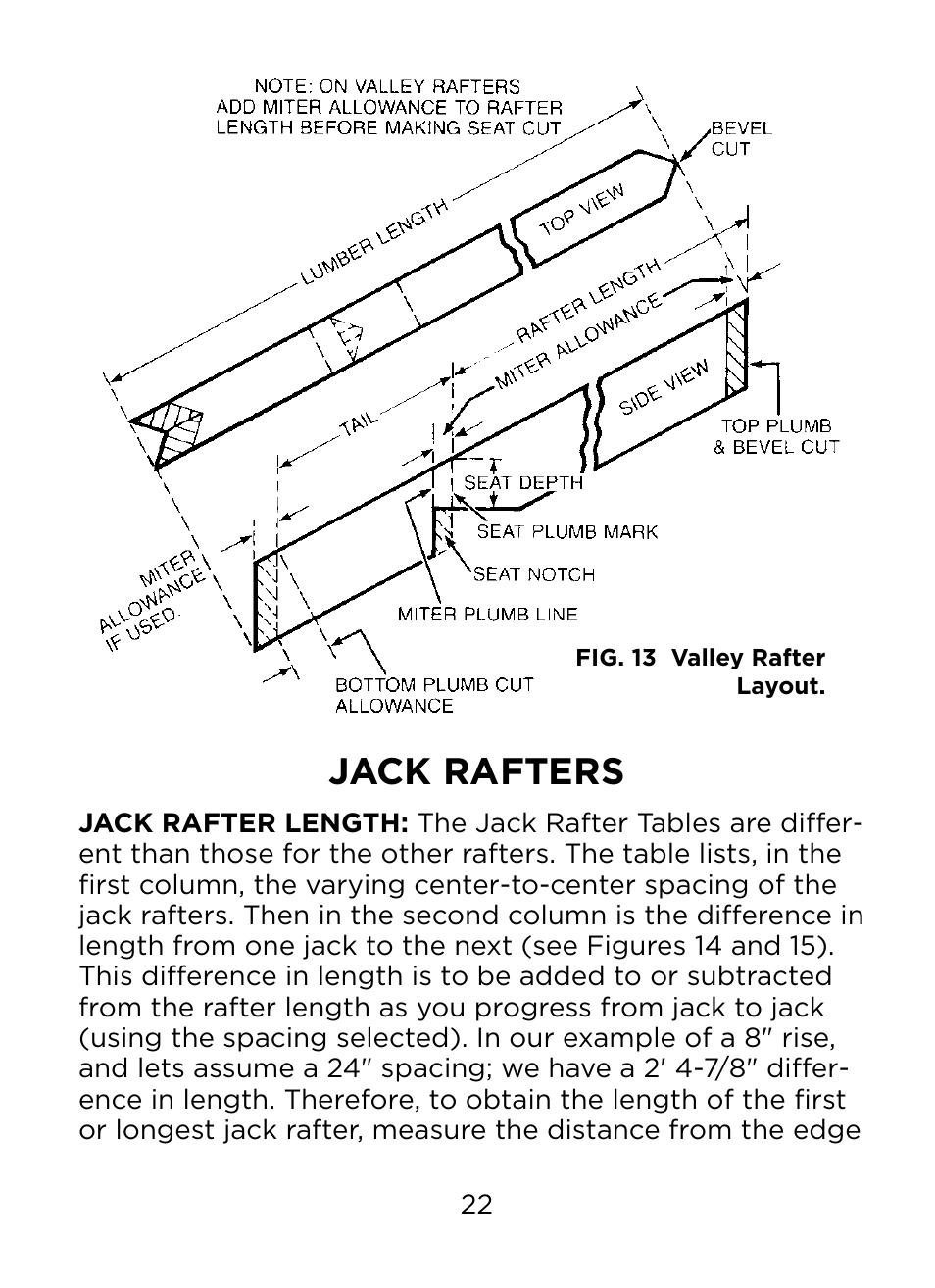 Jack rafters | Johnson Level & Tool Mfg. RAS-1 User Manual | Page 24 / 67