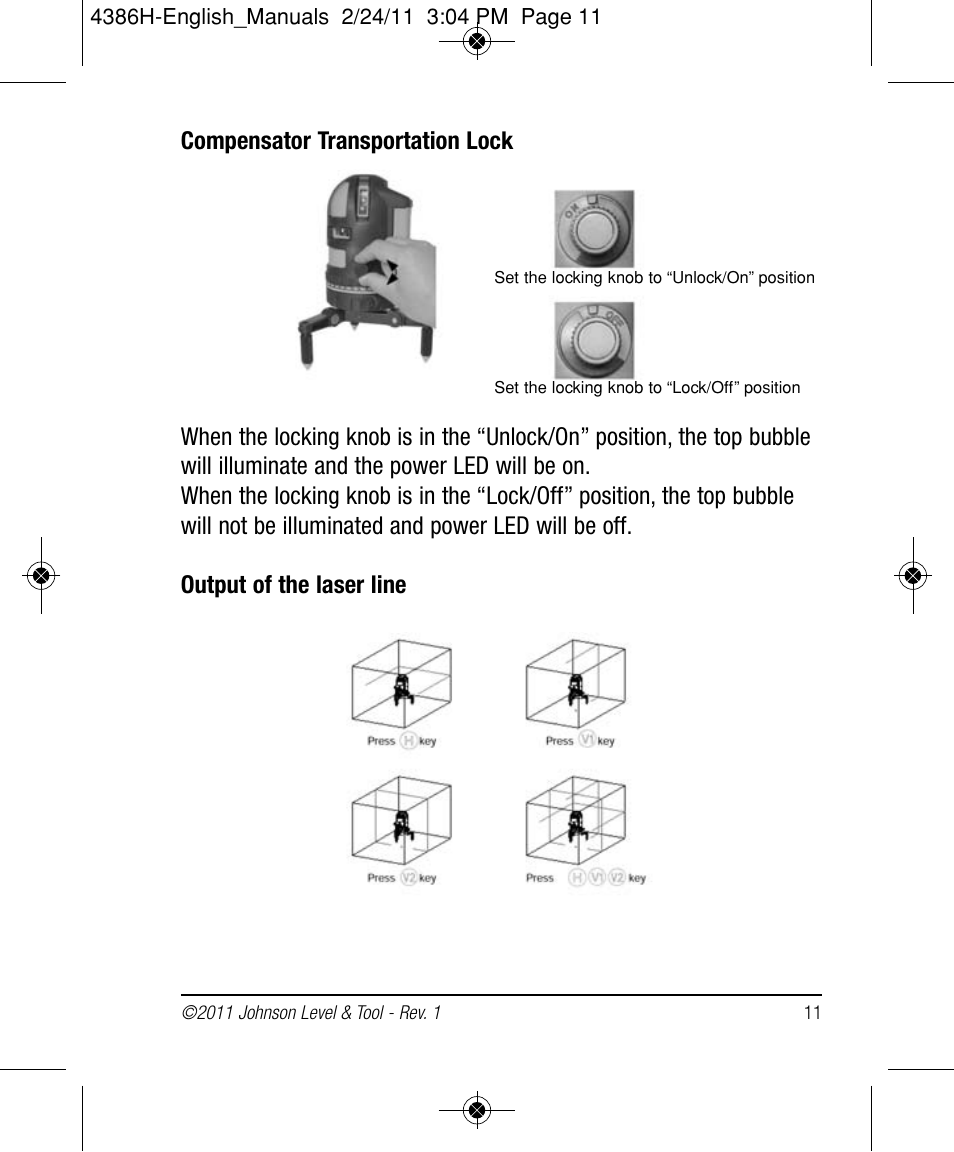 Johnson Level & Tool Mfg. 40-6662 User Manual | Page 11 / 20