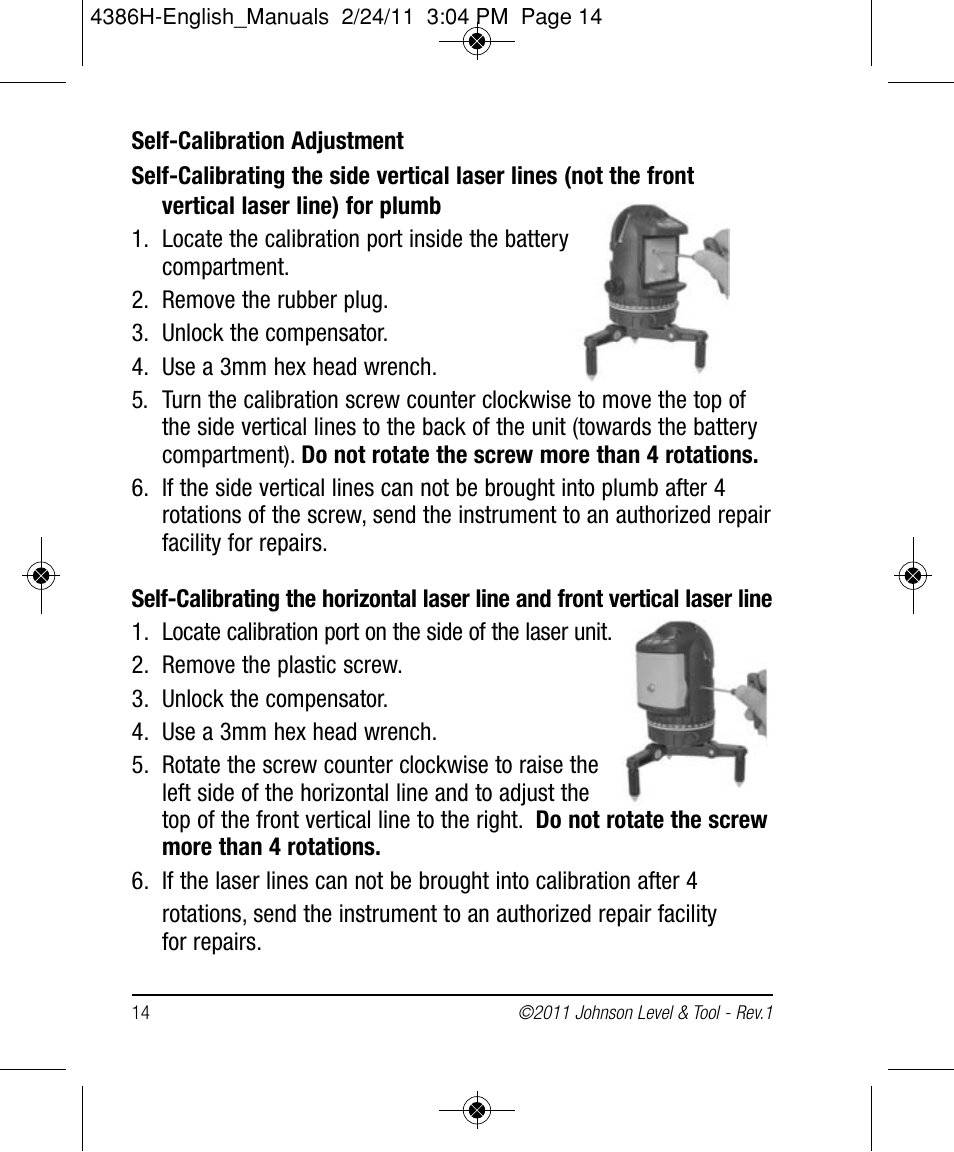 Johnson Level & Tool Mfg. 40-6662 User Manual | Page 14 / 20