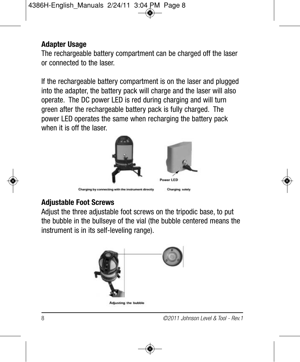Johnson Level & Tool Mfg. 40-6662 User Manual | Page 8 / 20
