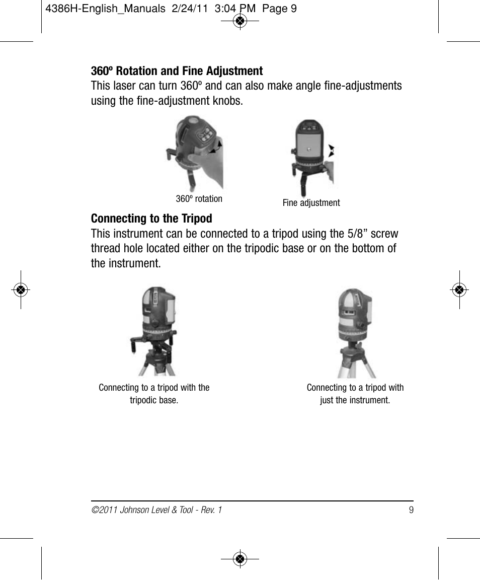Johnson Level & Tool Mfg. 40-6662 User Manual | Page 9 / 20