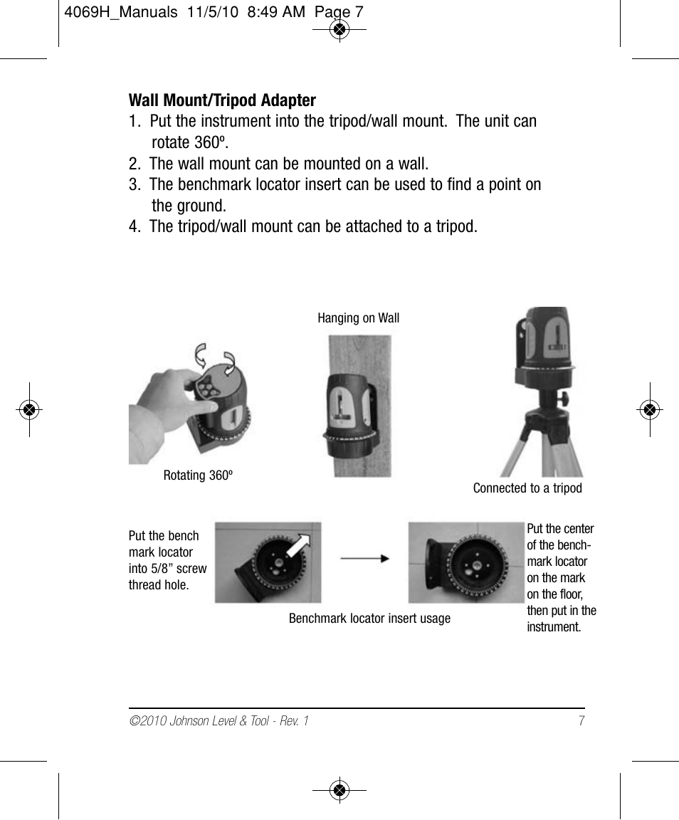Johnson Level & Tool Mfg. 40-6602 User Manual | Page 7 / 18
