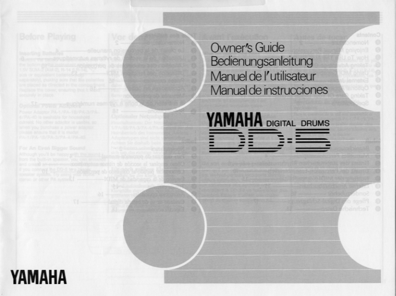 Yamaha DD-5 User Manual | 24 pages