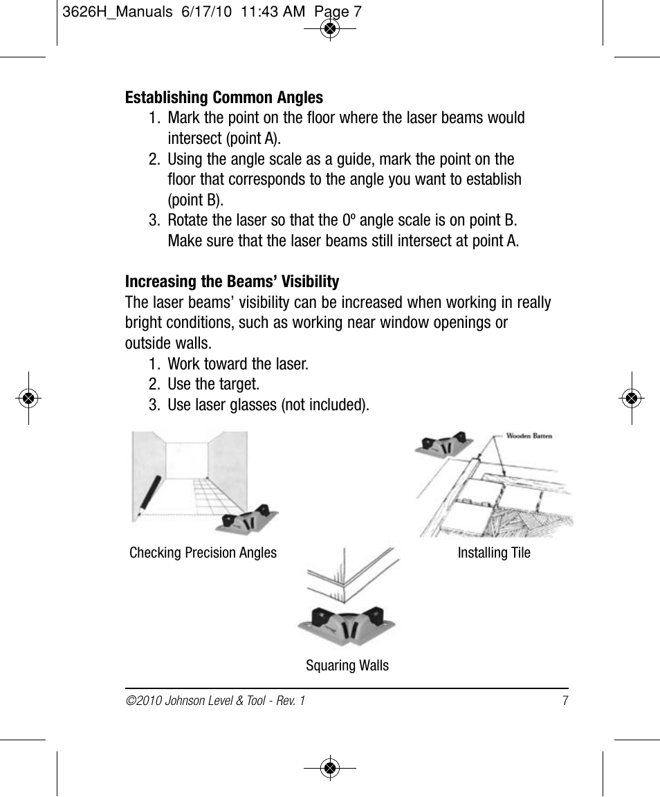 Johnson Level & Tool Mfg. 40-6616 User Manual | Page 7 / 12