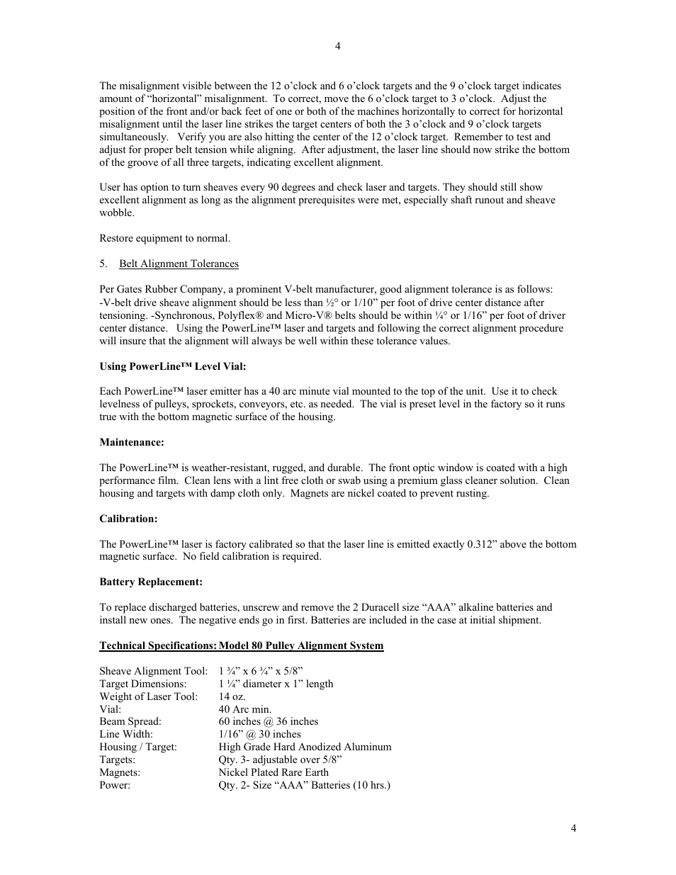 Johnson Level & Tool Mfg. 40-6200 User Manual | Page 4 / 5