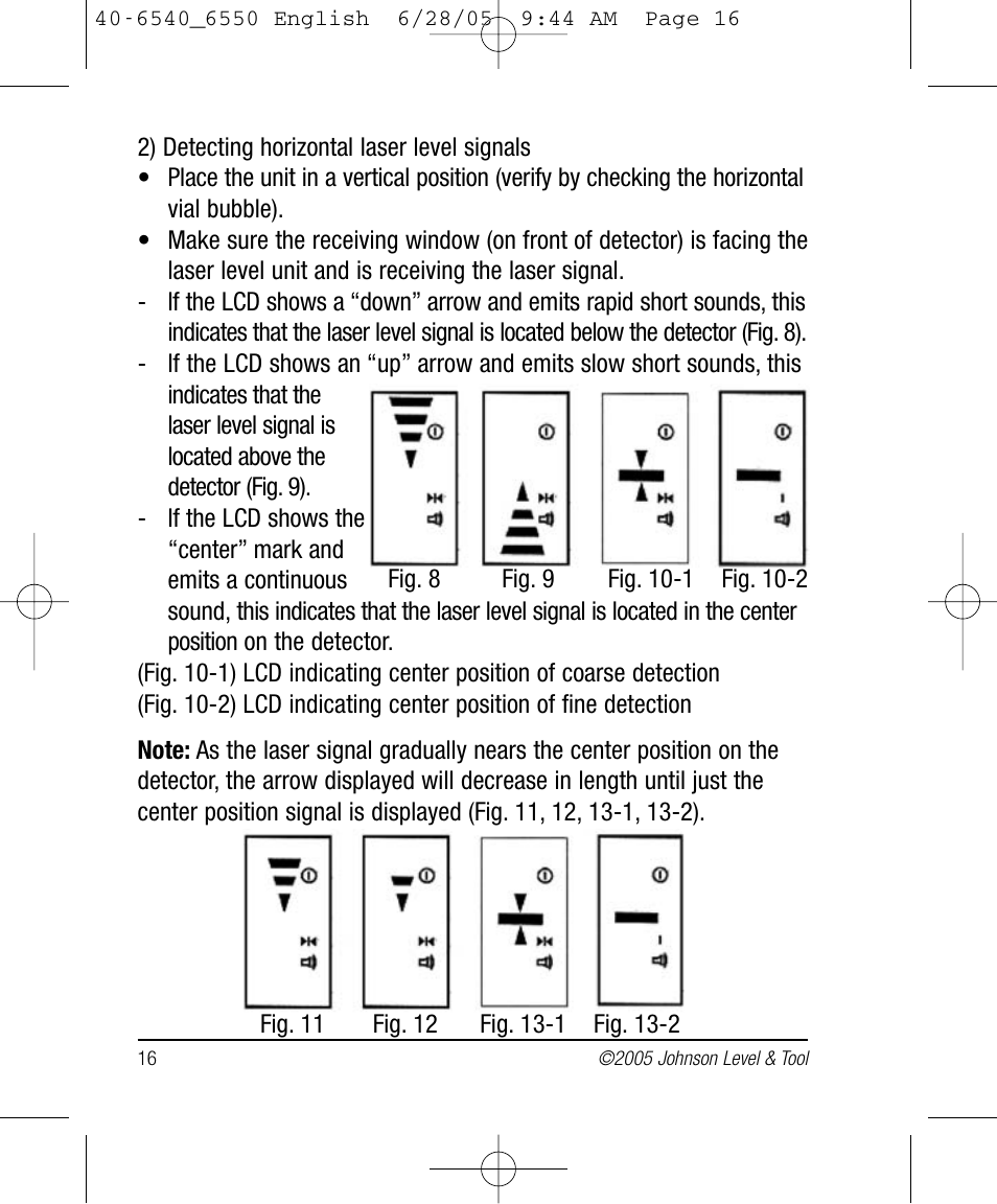 Johnson Level & Tool Mfg. 40-6550 User Manual | Page 16 / 24