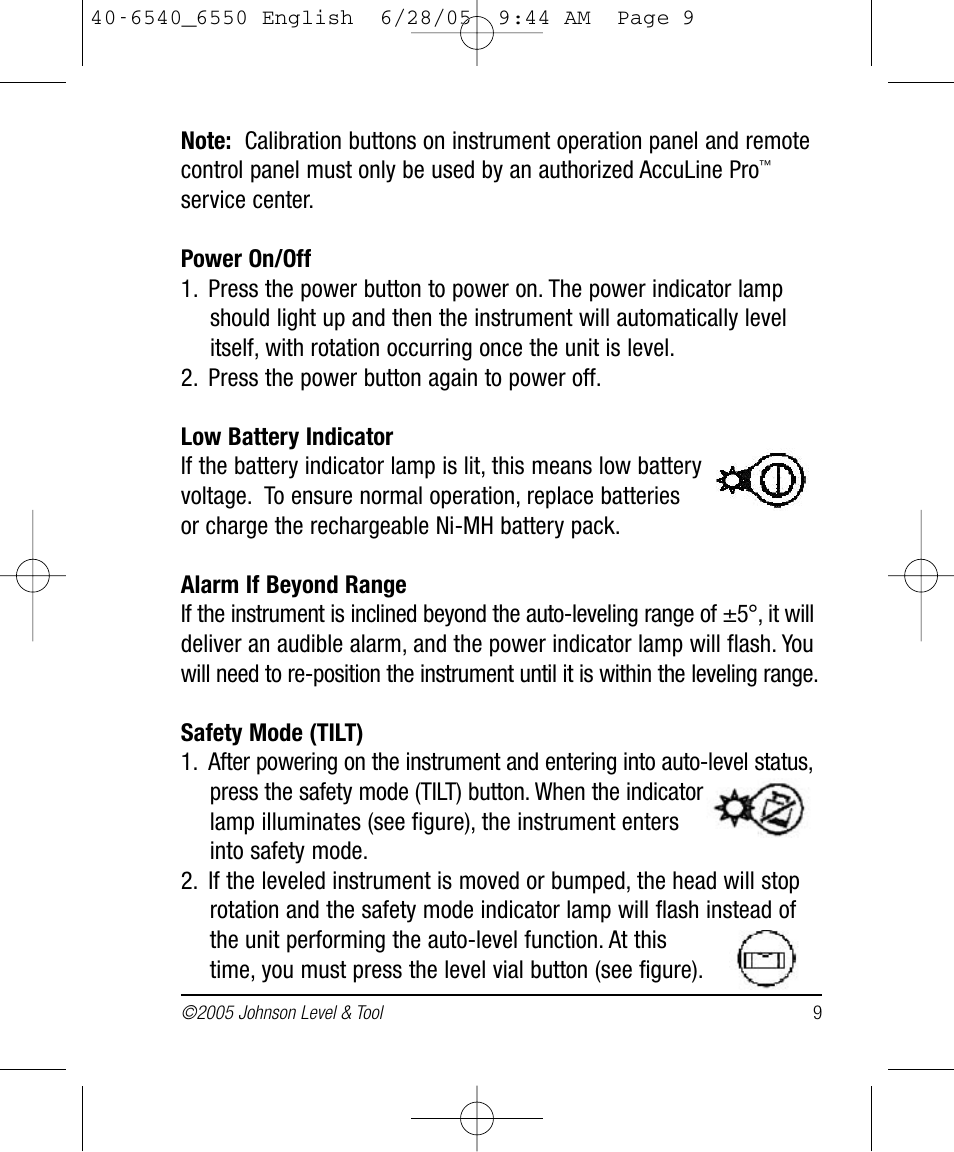 Johnson Level & Tool Mfg. 40-6550 User Manual | Page 9 / 24