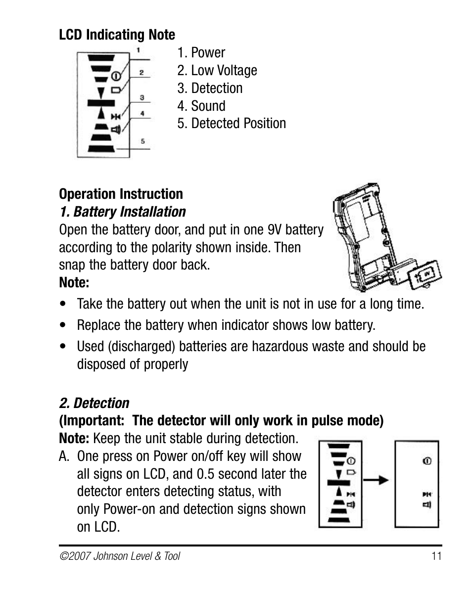 Johnson Level & Tool Mfg. 40-6660 User Manual | Page 11 / 21
