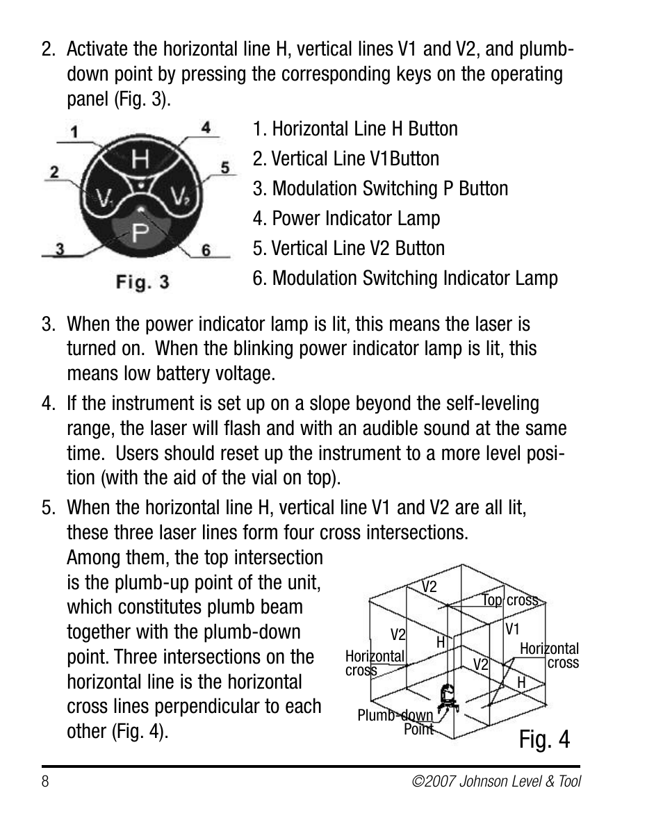 Fig. 4 | Johnson Level & Tool Mfg. 40-6660 User Manual | Page 8 / 21