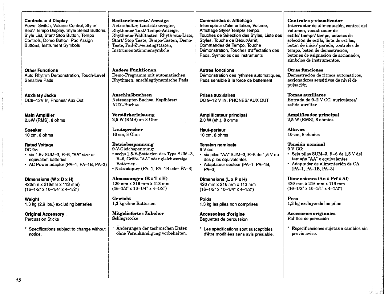 Yamaha DD-6 User Manual | Page 16 / 19