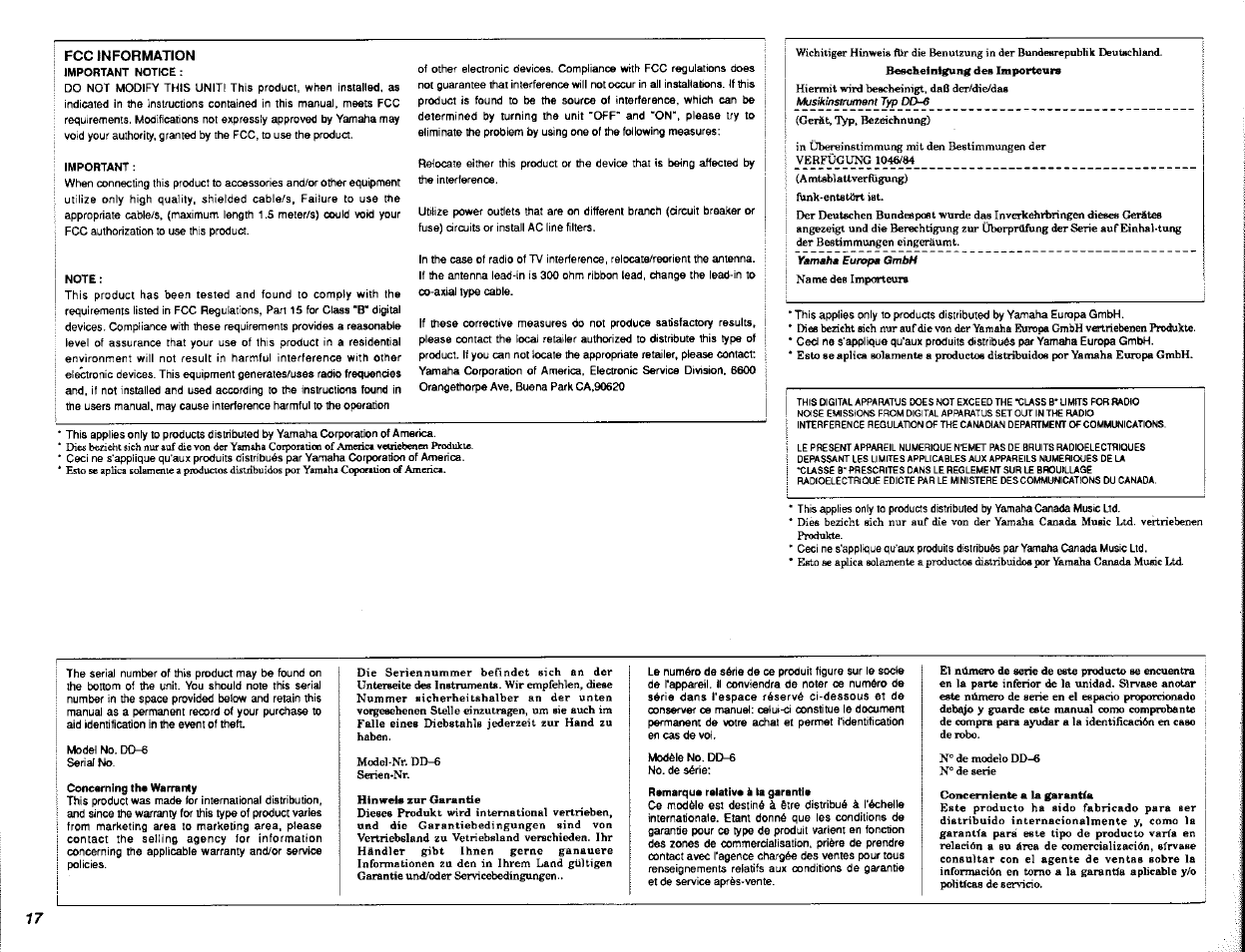 Yamaha DD-6 User Manual | Page 18 / 19