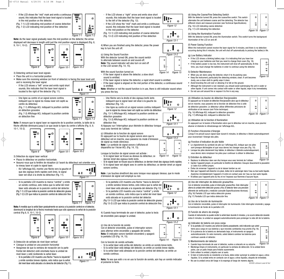 Johnson Level & Tool Mfg. 40-6710 User Manual | Page 2 / 2