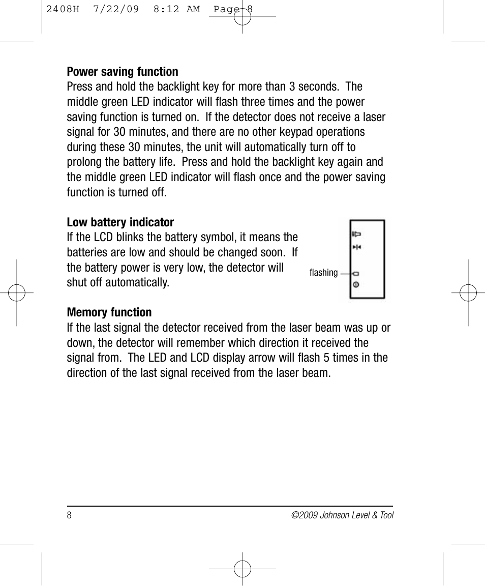 Johnson Level & Tool Mfg. 40-6790 User Manual | Page 8 / 10