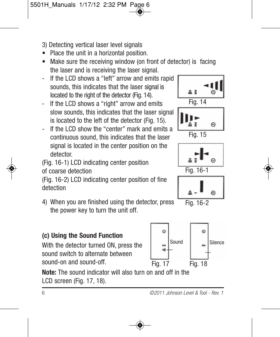 Johnson Level & Tool Mfg. 40-6760 User Manual | Page 6 / 8