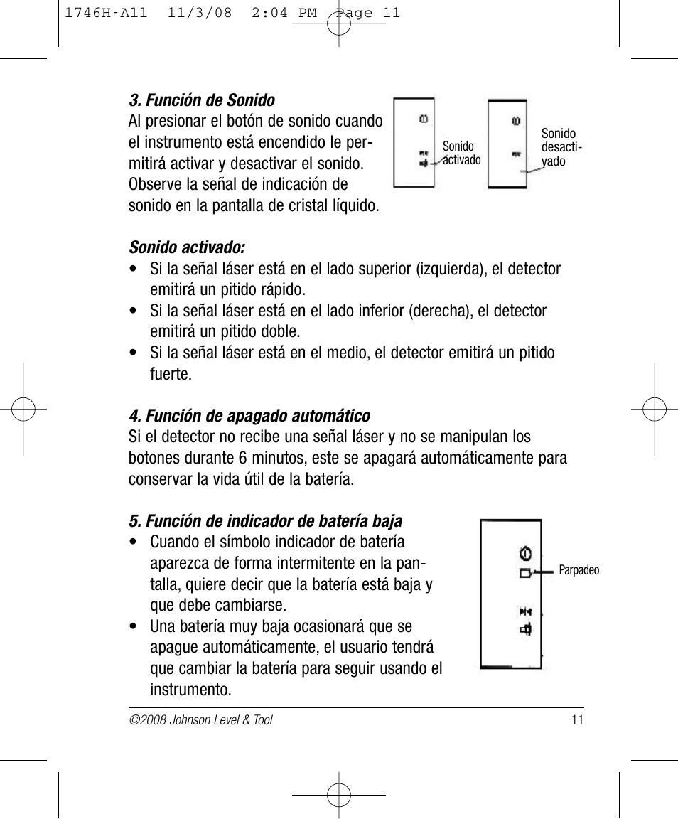 Johnson Level & Tool Mfg. 40-6780 User Manual | Page 11 / 18