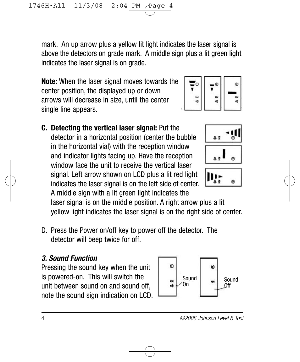 Johnson Level & Tool Mfg. 40-6780 User Manual | Page 4 / 18