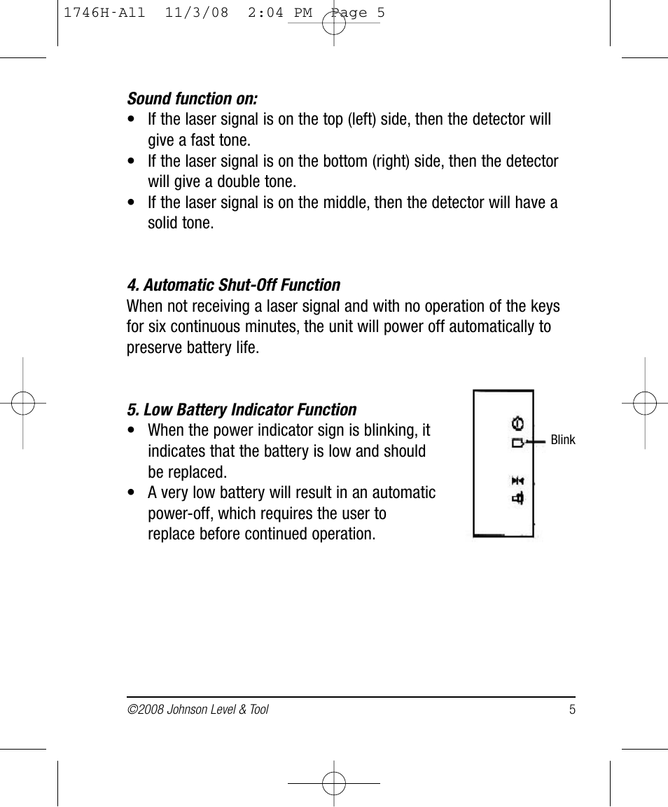 Johnson Level & Tool Mfg. 40-6780 User Manual | Page 5 / 18